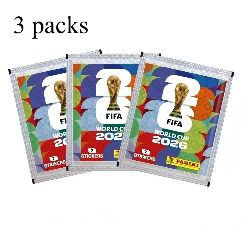 Collection officielle d'autocollants Panini de la Coupe du monde 2026 Jeux de cartes mystère Joueur de football à collectionner Pack aveugle Cadeau souvenir pour fan. — image 8