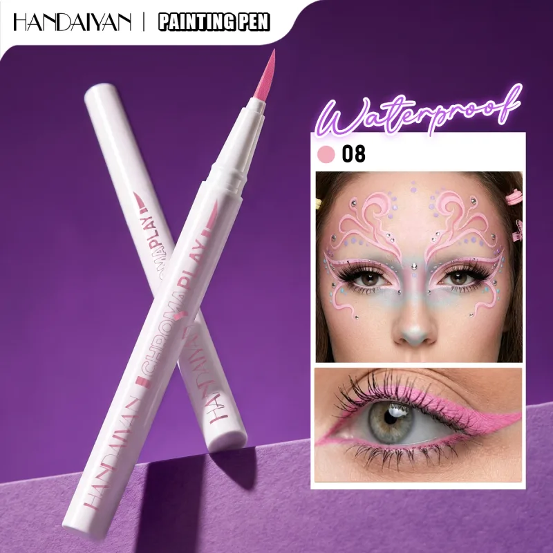 Liquid Eyeliner Pencil Waterproof Quick Drying Painting Pen Long-lasting Colorful Matte Eye Liner Pen Makeup Halloween Cosmetics