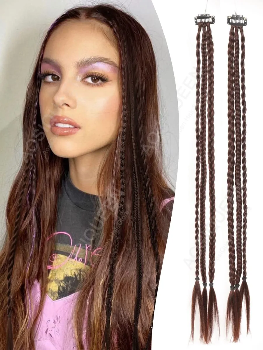 Synthetic 1/2pcs Braid Wig With Strong BB Clip Lightweight Box Braid Ponytail Hair Piece for Women — image 9