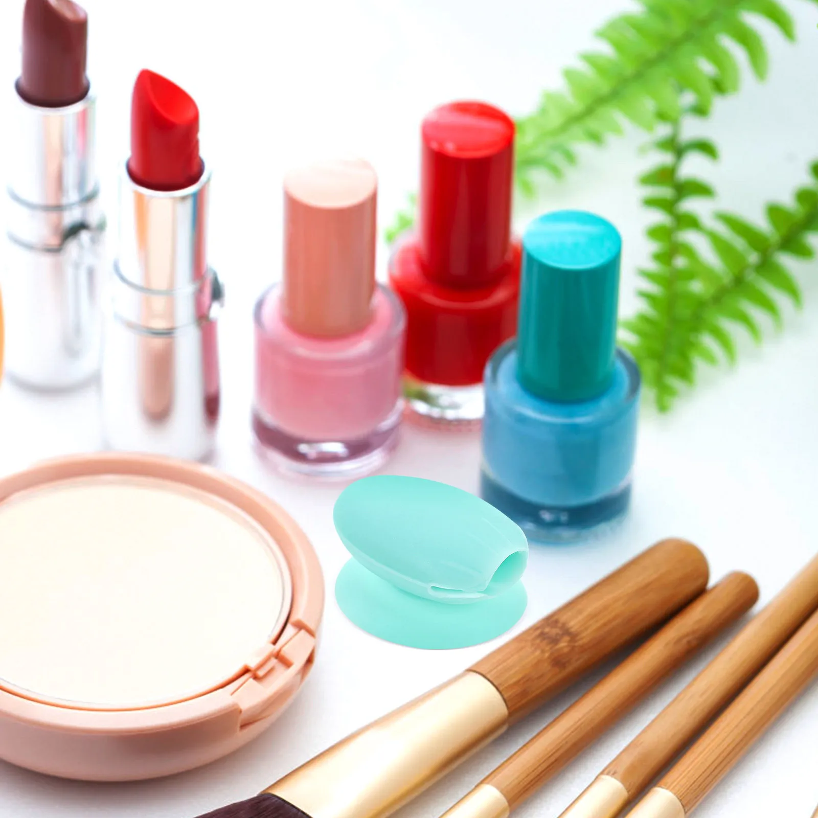 12Pcs Reusable Silicone Lip Brush Covers Anti-Fall Suction Cap for Makeup Brushes Dirt-Proof Portable Storage Brush Head — image 2
