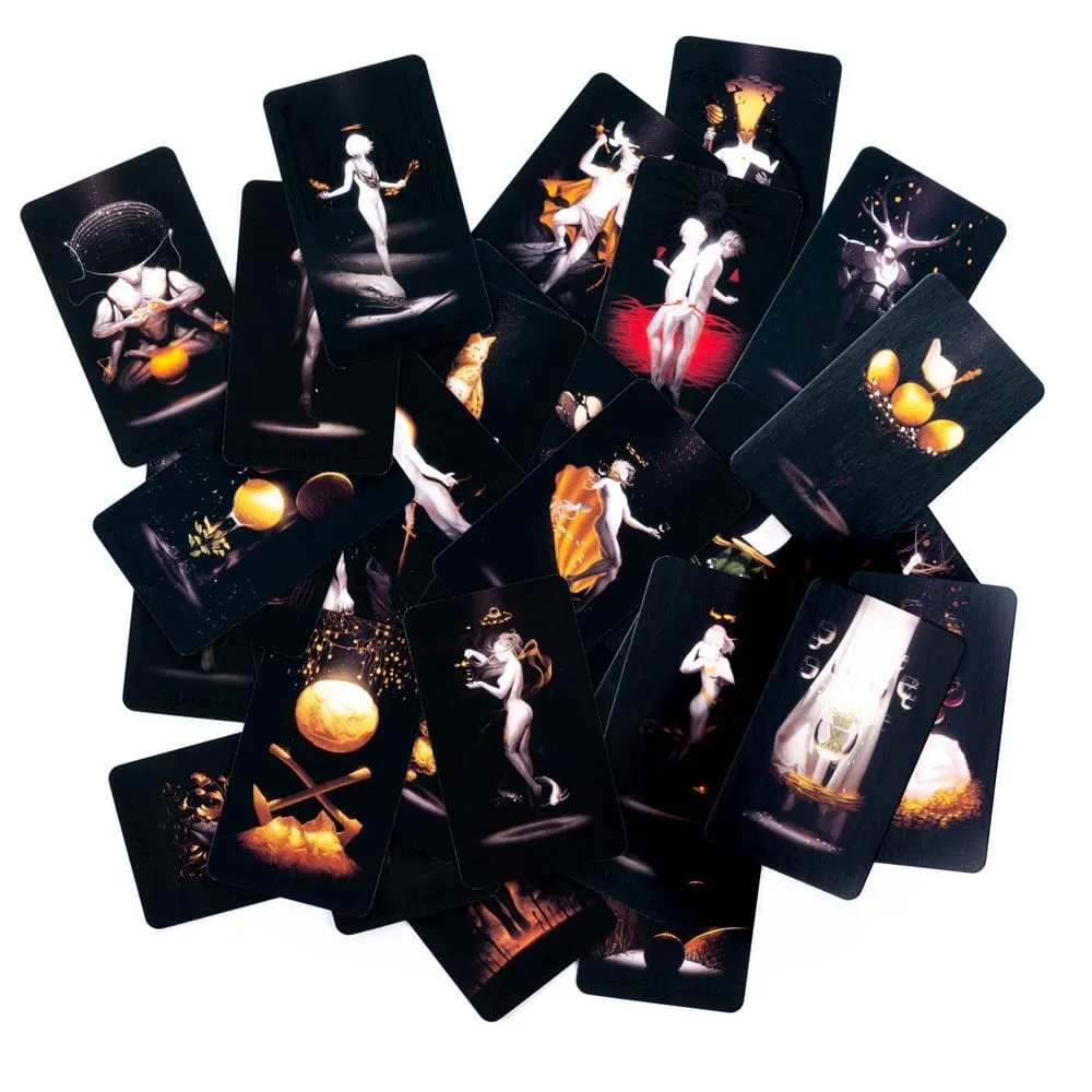 True Black Tarot Cards 78 Cards Set Divination Game Gift Board Table Game Oracles and Divination — image 3