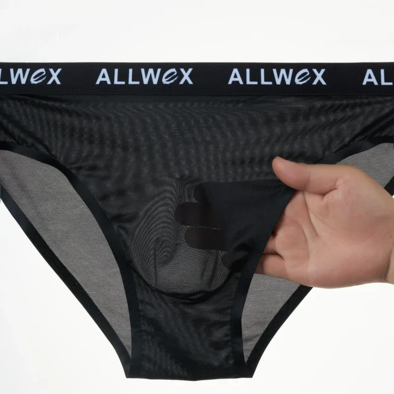 Ice Silk Seamless Briefs for Men Sexy Smooth Underwear 3D Pouch Underpants Comfortable Lingerie Panties Male Low Rise Knickers