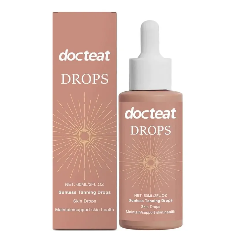 Sunless Tanning Drops with Gluconolactone Vitamin B1 & Mint Leaf Extract for Radiant Looking Skin and Daily Beauty Routine 60 ML