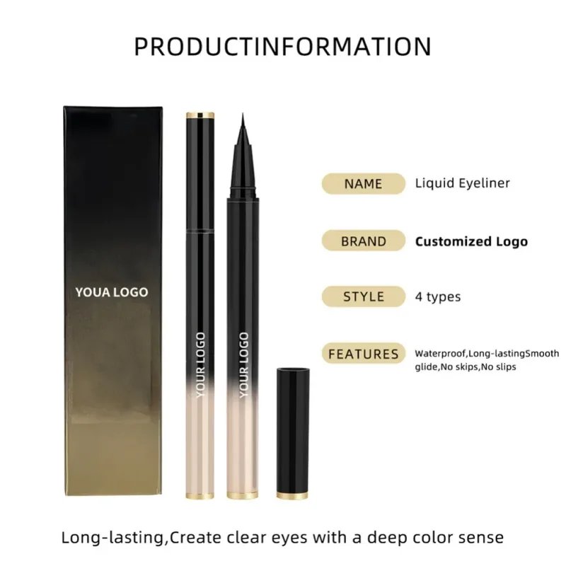 Vegan Ultra Fine Long-Lasting Black Eyeliner Pencils -Waterproof Sweatproof and Smudge-Proof Eye Liner Pen Private Label Makeup — image 7