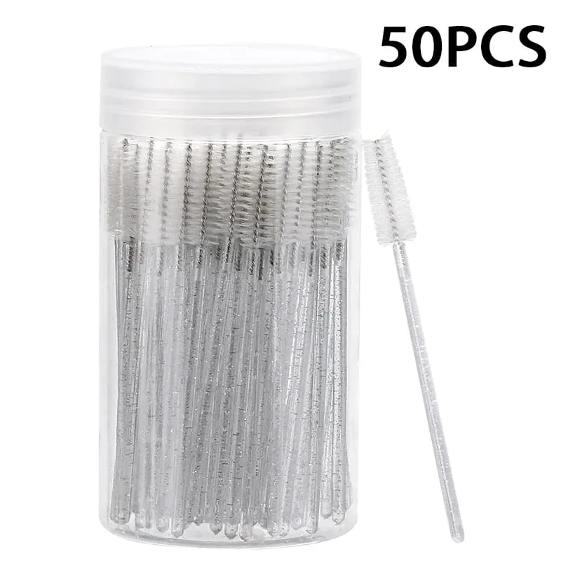 50/150PCS Disposable Eyelash Brush Mascara Wands Eyebrow Brush Makeup Applicator for Eyelash Extension Beauty Tools — image 9