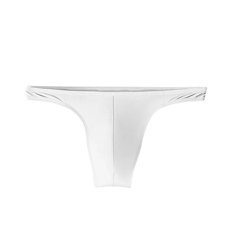 Ice Silk Thongs Men Sexy Underwear Soft Ribbed G-string Breathable Underpants Seamless Panties Male Lingerie Bulge Pouch Briefs — image 6