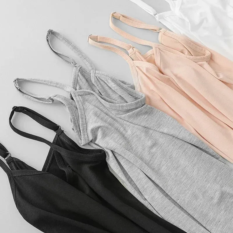 Cotton Feel Solid Sling Camisole Women Crop Top 35-75kg Sleeveless Sexy Slimming Vest Tank Base Tee Underwear Daily Staple 2026 — image 10