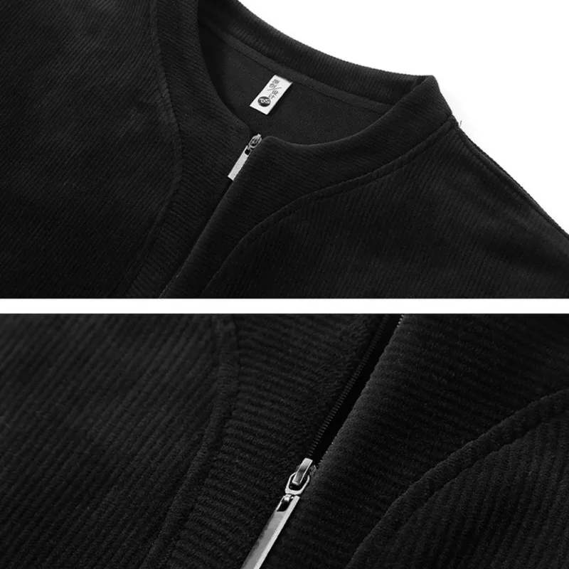 Extra Big Size Men's Sweatshirt Half Zip Pullover Corduroy Fleece Plus Large 6xl 7xl 8xl 9xl 10xl Autumn Winter Warm Casual Top — image 18