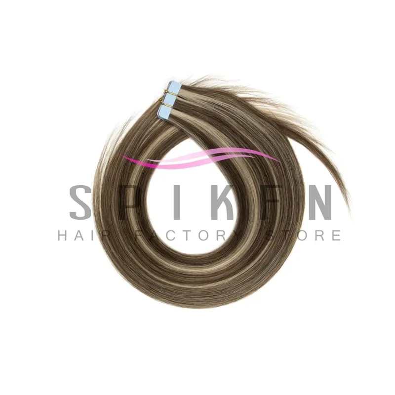 Mini Tape In Human Hair Extensions 12"-20" Machine Remy Skin Weft Adhesive Tape Hair Natural Black Tape Hair 10pcs/pack