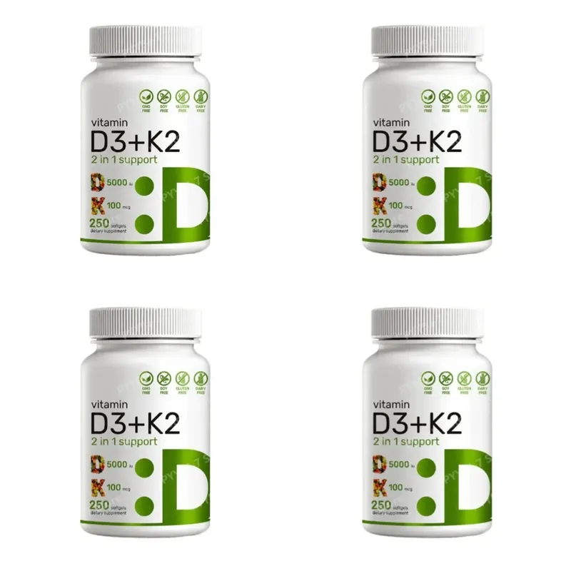 Vitamin D3 K2 Softgels with MK-7 5000 IU Vitamin D3 and 100 mcg Vitamin K2 for Daily Heart Bone & Immune Support 250 Softgels — image 11