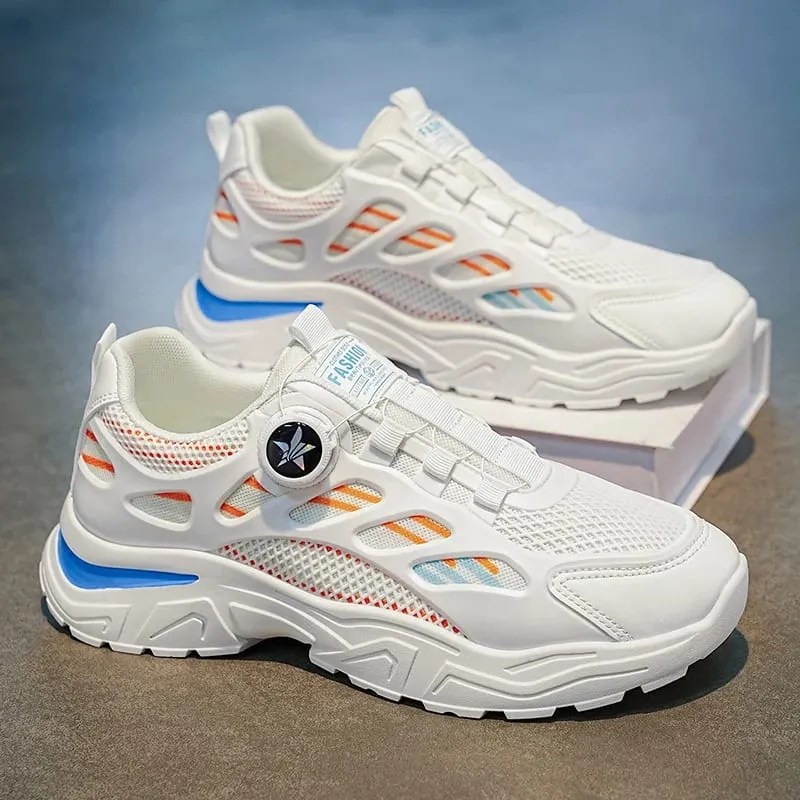 Men's Summer Breathable Sneakers Versatile Dad Shoes Casual Footwear New Student 2026 Rotate the Button
