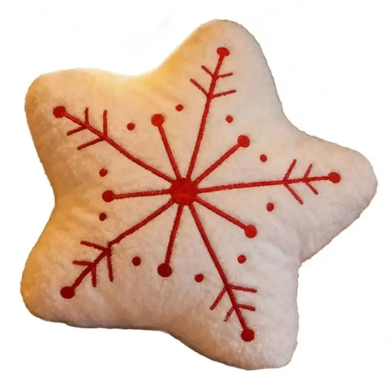 U13F Christmas Plush Pillow Soft Holiday Cushion for Warm Kids Room Seasonal Decors