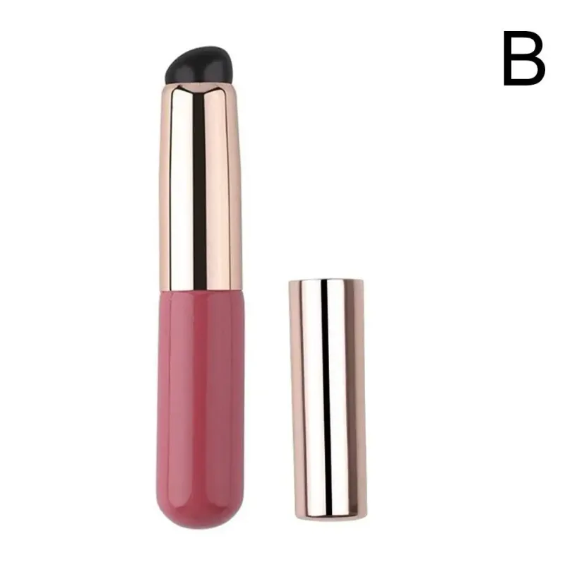 Silicone Lip Brush With Cover Cap Lid Concealer Brush Lipstick & Lip Balm Applicator Soft Lipstick Makeup Brushes Round Head — image 8