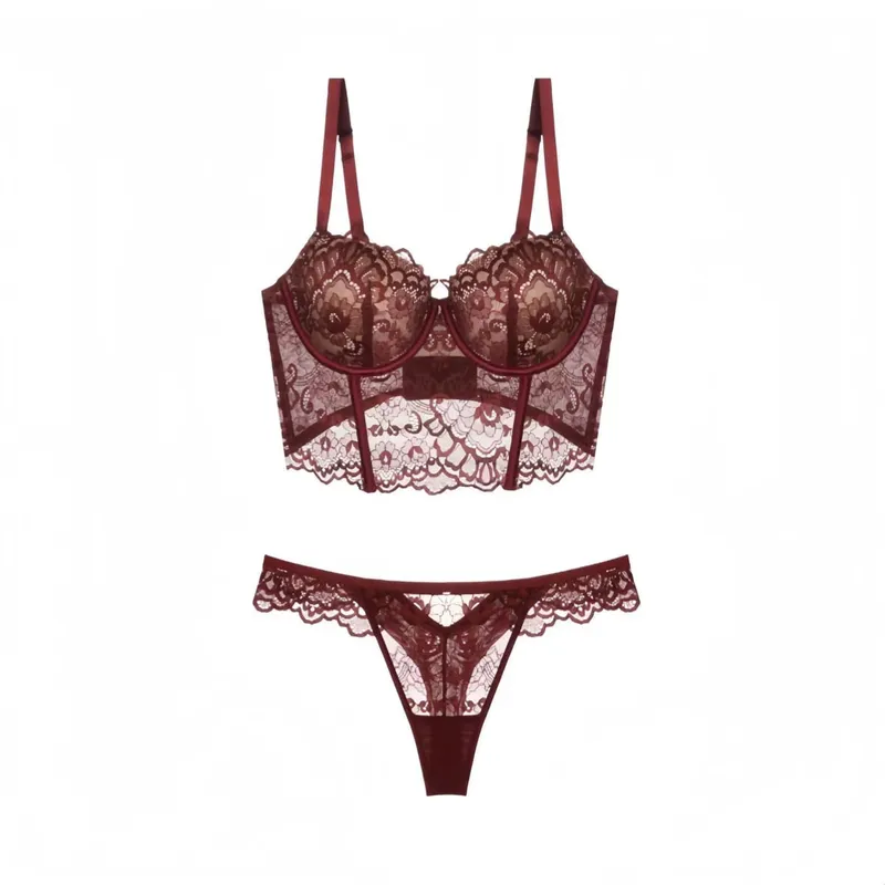 Sexy Women French Lace Fishbone Bra Soft Underwire 3/4 Cup Push Up Anti Sag Side Breast Shaper Comfort Daily Lingerie — image 10