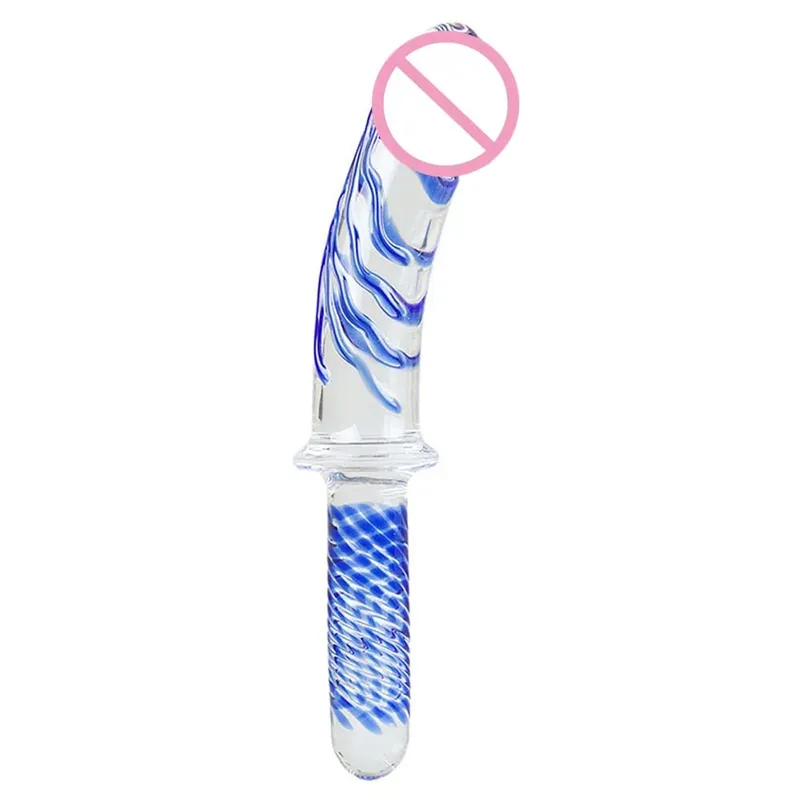 Large Crystal Glass Dildo Big Anal Plug Sex Toy For Women Vagina Massage For Famale Masturbation Penis G-spot Clitoris Men Adult — image 2