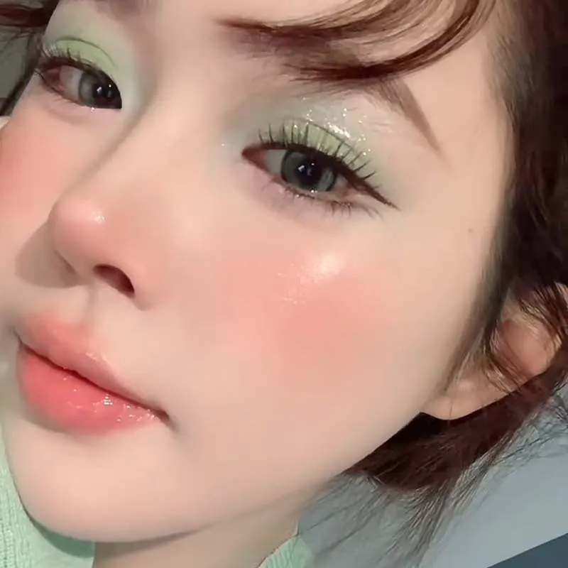 3-Color Glitter Eyeshadow Strip Palette Brightening Waterproof Gradient Mint-green Summer Lying Silkworm Eye Pigment Makeup — image 5