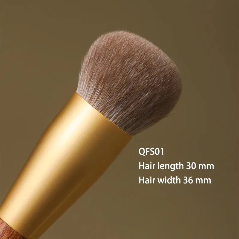 Weasel Goat Hair Foundation Liquid Blush Brush Professional Hand Crafted Makeup Brushes 1PC Short Rosewood Handle Make Up Brush