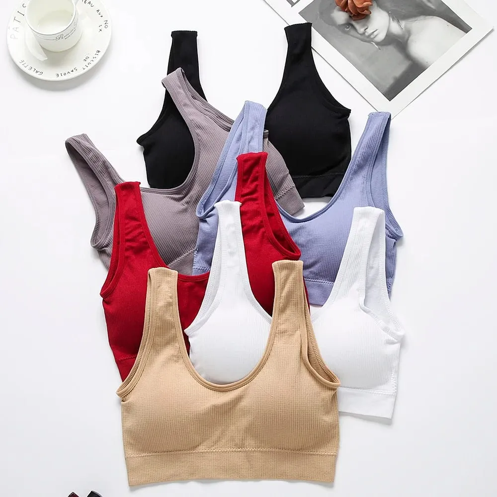ชุดชั้นในกีฬาสตรีชุด PLUS ขนาดไร้สาย Bra Top เบาะสบายชุดชั้นในชุดชั้นใน Bra — image 4
