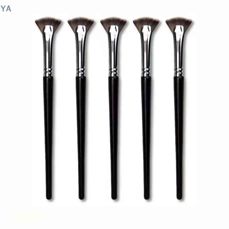 [Y]1PC Fan-shaped Eyelash Brush Soft No Shedding Beauty Eyelash Makeup Brushes Mascara Highlighter Powder Smudge Tool