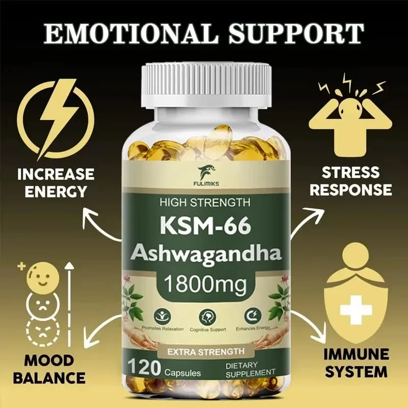Buy 2 Get 2 Free! High-Potency KSM-66 Capsules 2100mg Supports Energy Focus & Physical Performance Pure Root Extract — image 6