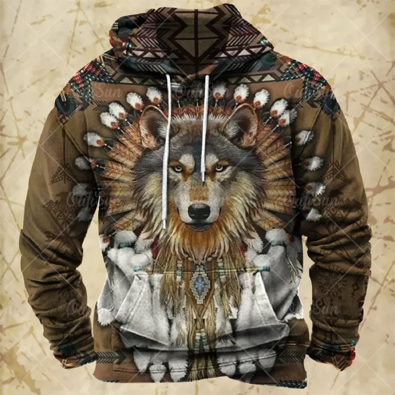 Vintage Hoodie For Men Harajuku 3D Print Autumn Long Sleeve Sweatshirts Oversized Y2k Clothing Men's Hoodies Fashion Streetwear — image 7