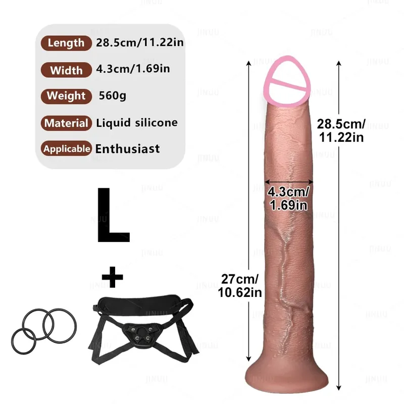 Realistic Long Dildo Anal Plug with Suction Cup Strap-on Penis Butt Plug Long Dick Sex Toys for Women men Phallus Anal Dilator — image 8