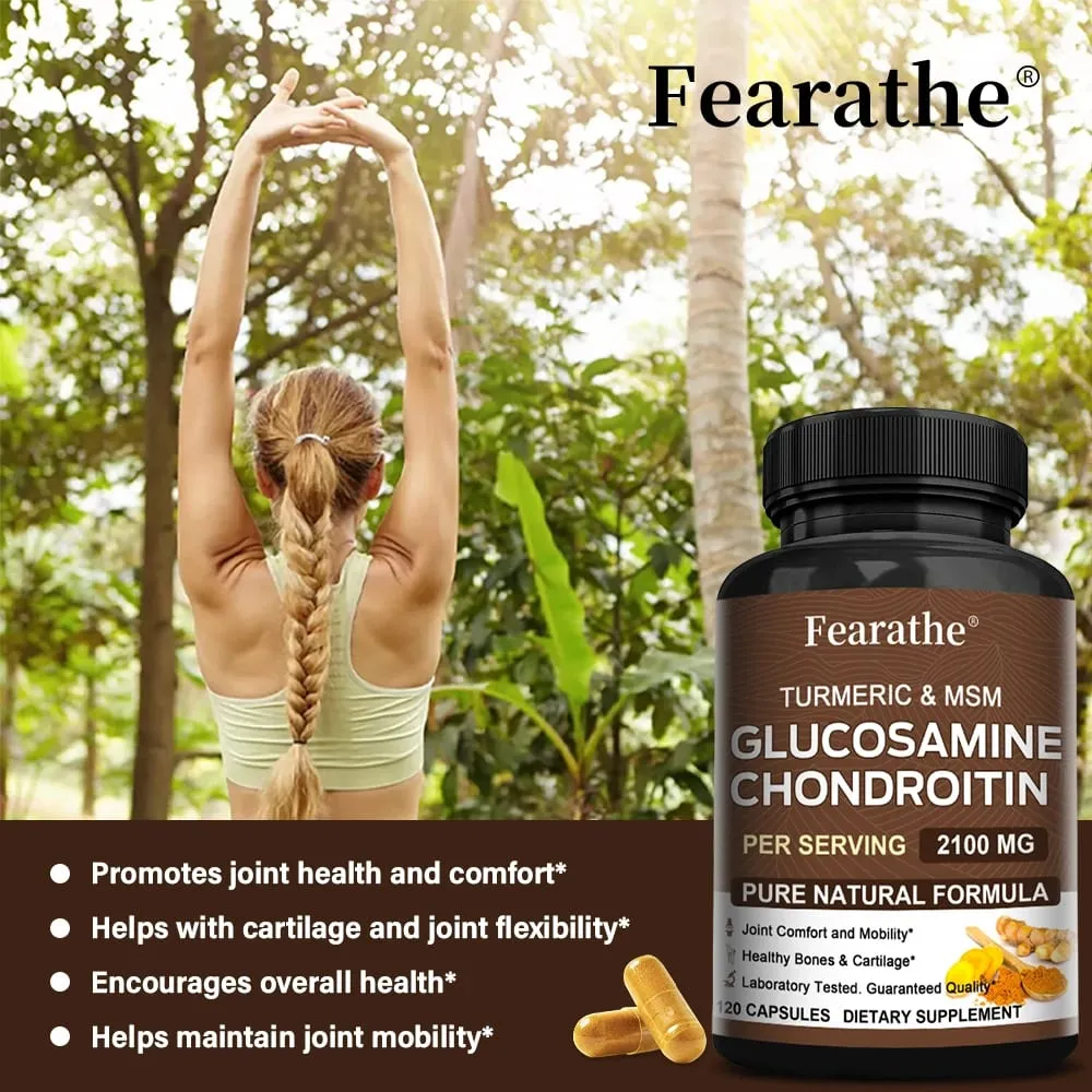 Glucosamine Chondroitin MSM – Joint Support Supplement for Women and Men with Glucosamine Sulfate for Cartilage and Flexibility — image 2
