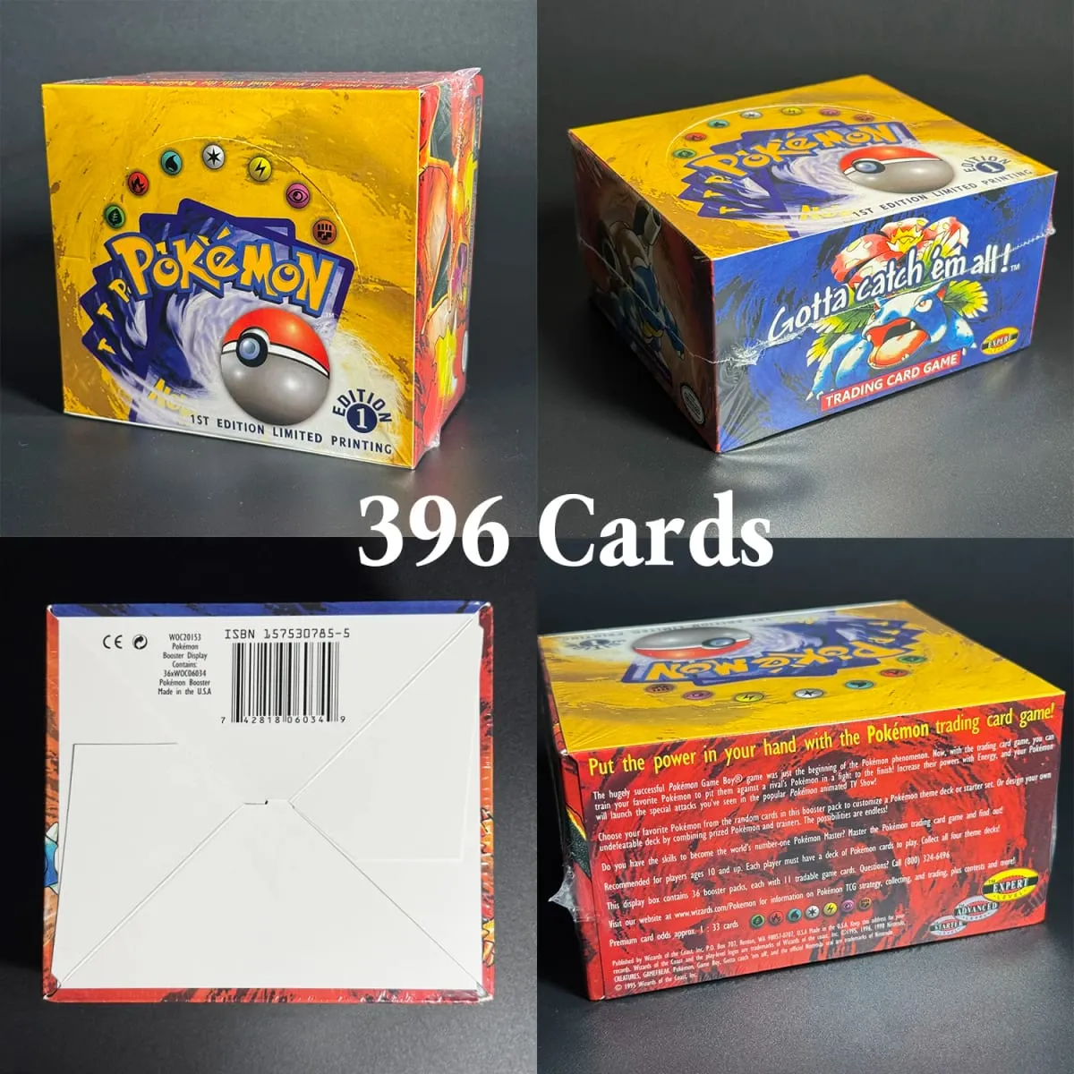 Proxy Cards Booster 36 Packs/BOX Base Set Pokemon Cards TCG Homemade Collectible Card 1ST Edition Base Set Toy Gifts PTCG — image 2