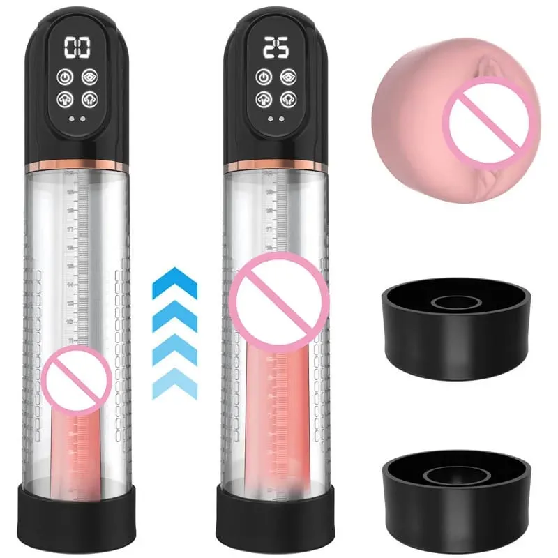 Electric Penis Pump IPX7 Waterproof Suction Penis Extender Dick Enlarger Vacuum Penis Enlargement Masturbator for Men Sex Toys — image 5