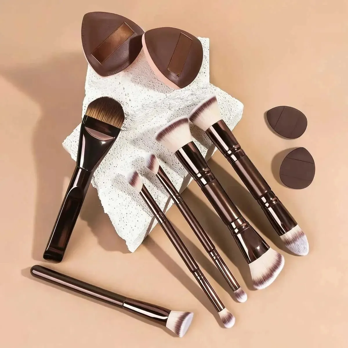 Professional Aluminum Makeup Brush Set Includes Soft High-Quality Synthetic Hair Makeup Brushes Foundation Brush Powder Brush — image 6