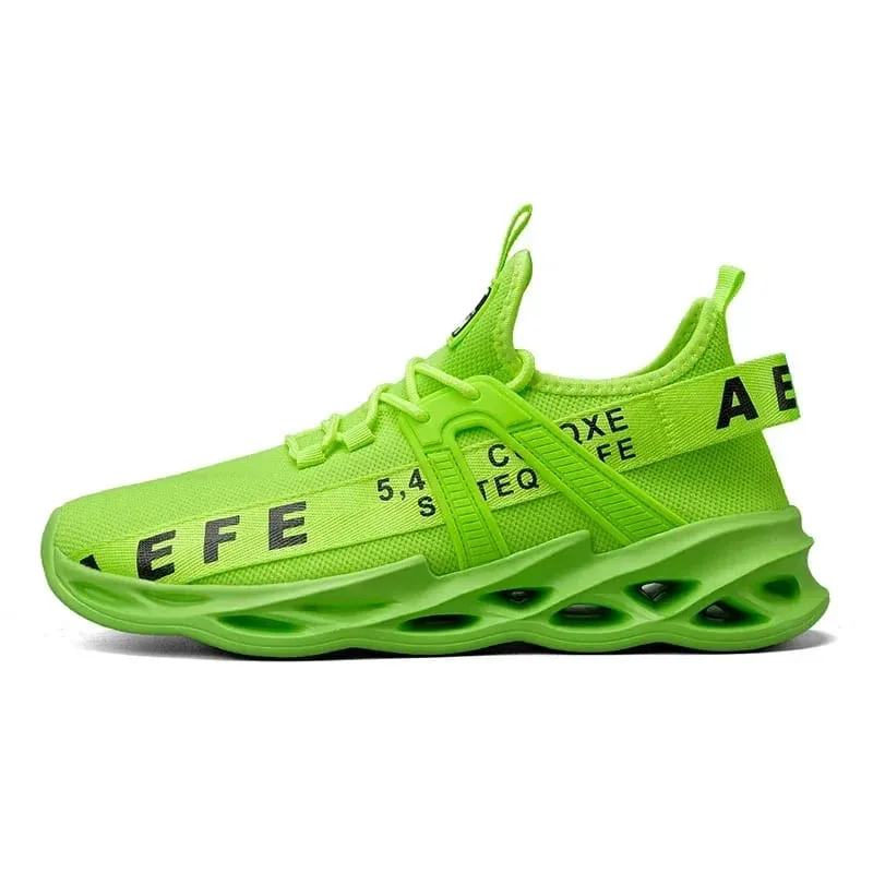 Mens Sneakers Lightweight Comfortable Mesh Breathable Sneakers Men Green Casual Shoes Thick Sole Running Shoes for Men — image 8