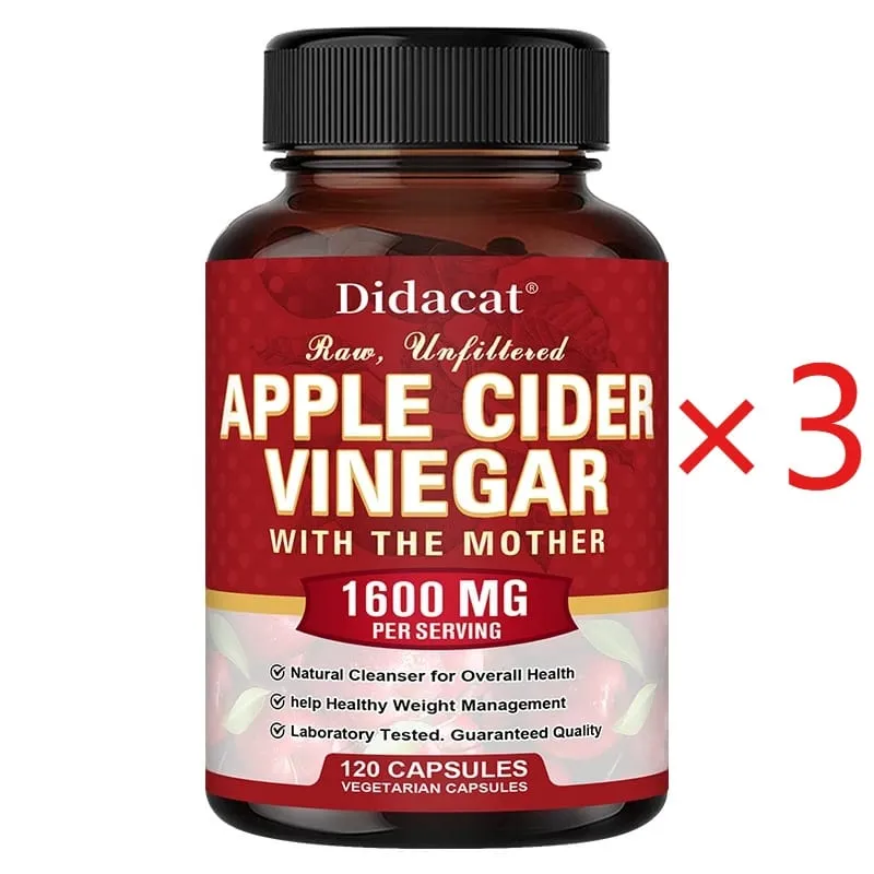 Apple Cider Vinegar Capsules Detoxify Relieve Bloating and Constipation Help Weight Management Promote Digestive Health — image 11