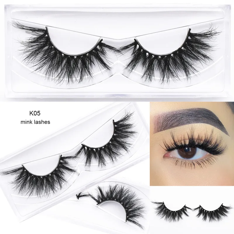 D20 Real Mink Lashes Eyelashes Extension Natural Long Winged Volume Eye Lashes Handmade Mink Fake Eyelash Makeup Lash — image 18