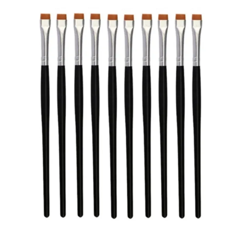 Wholesale 5/10/20PCS Flat Eyebrow Brush Ultrathin Eyebrows Makeup Brushes Eyeliner Brush Thin Eye Liner Brow Contour Brush Tools — image 8