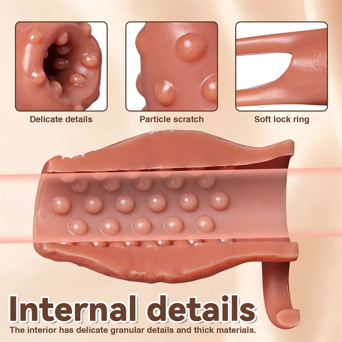 Skin Feeling Realistic Dildo Dick Pump Sleeve Enlargement Penis Covers Extender Men's Condoms Cock Ring Adult Sex Toy For Male — image 3