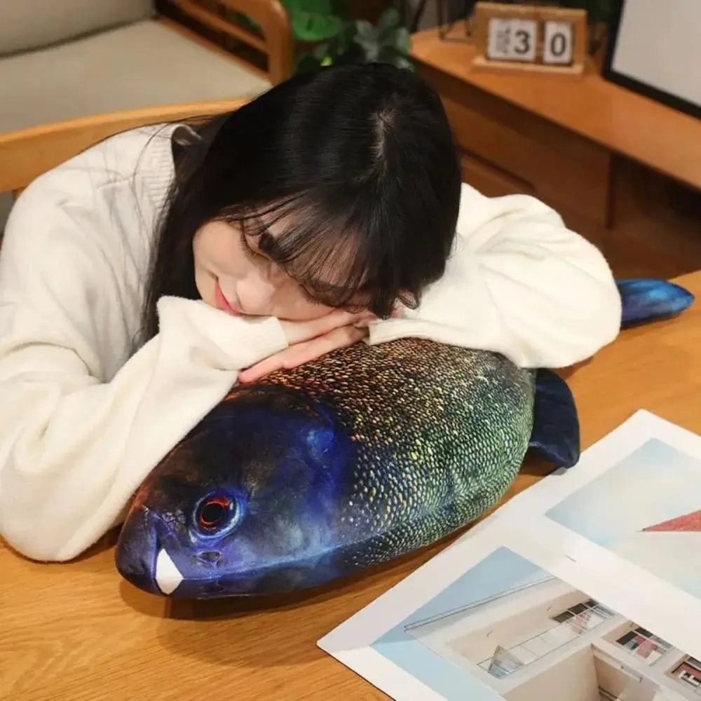 Sofa Cushion Perch Simulation Fish Pillow Grouper Stuffed Cartoon Fish Lovely Soft Fish Anime Pillow Bedroom — image 9