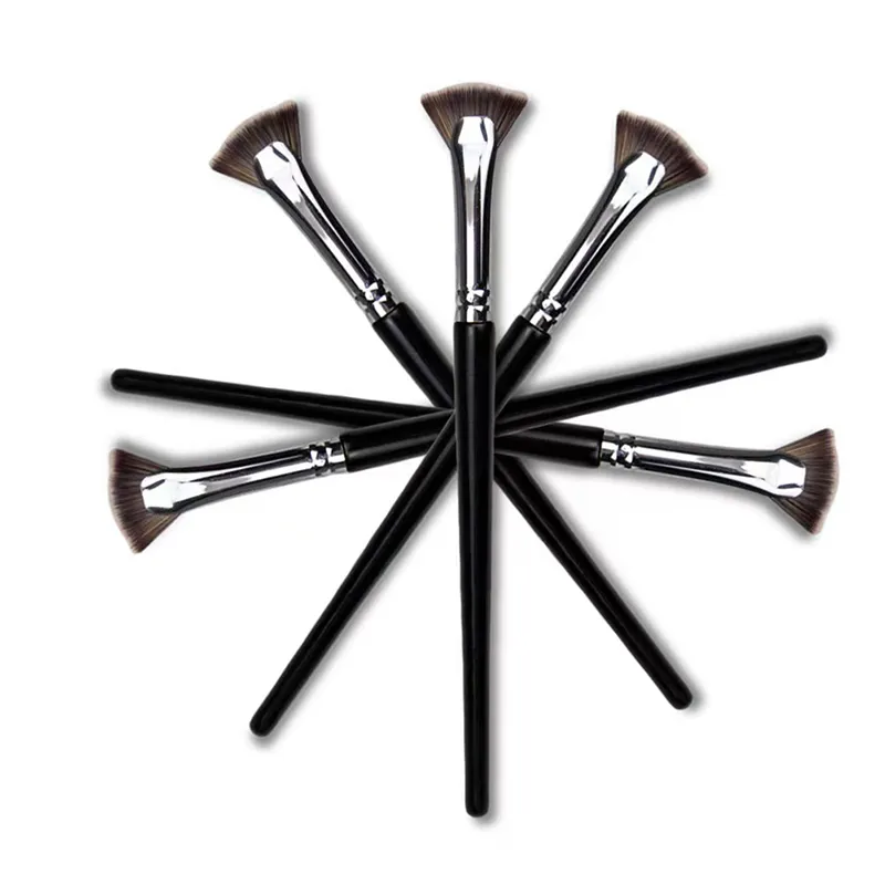 1PC Fan-shaped Eyelash Brush Soft No Shedding Professional Beauty Eyelash Makeup Brushes Mascara Highlighter Powder Smudge Tool — image 3