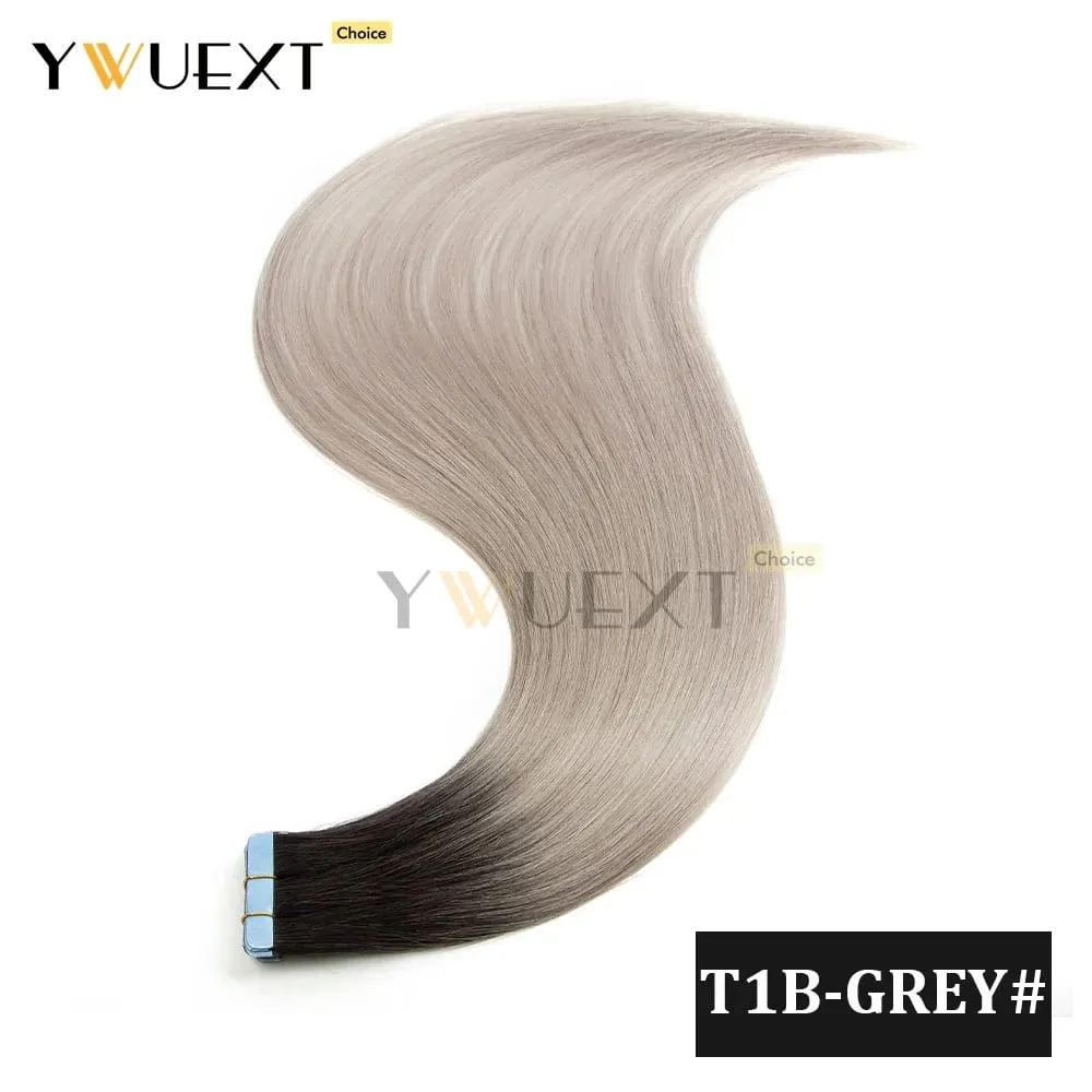 20pcs/Pack Gradient Colors Tape in Human Hair Extensions Add Volume And Length for Women 30g 16-20 inches Salon Quality YWUEXT