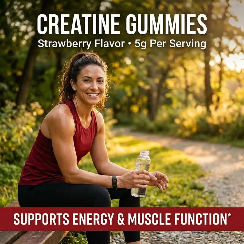 Creatine Monohydrate Gummies 5g for Men & Women To Support Muscle Strength Recovery Cognitive Health & Memory — image 5