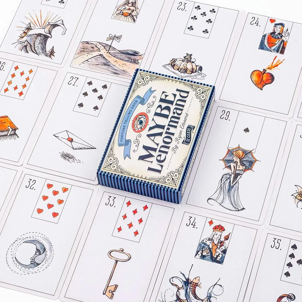 Maybe Lenormand 52 Cards Deck 9.7*6.3CM English Visions For Beginners Divination Edition Deck Board Playing Games — image 6