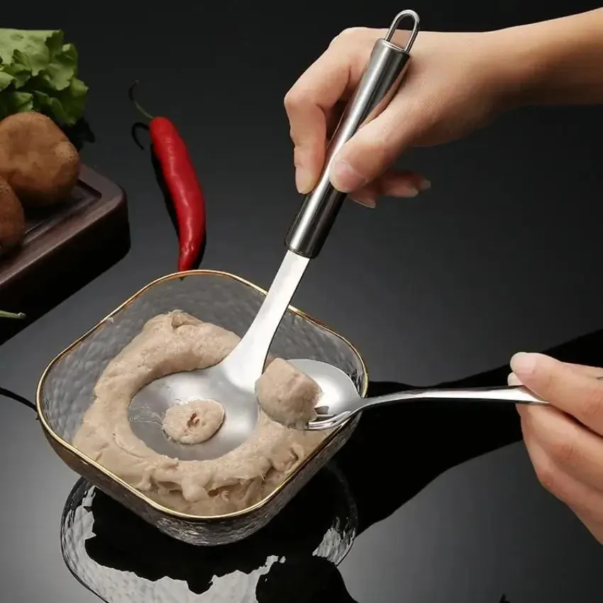 Meatball Maker Spoon Meat Baller with Elliptical Leakage Hole Stainless Steel Meat Ball Mold Kitchen Gadget Meat Tools Non-Stick — image 10