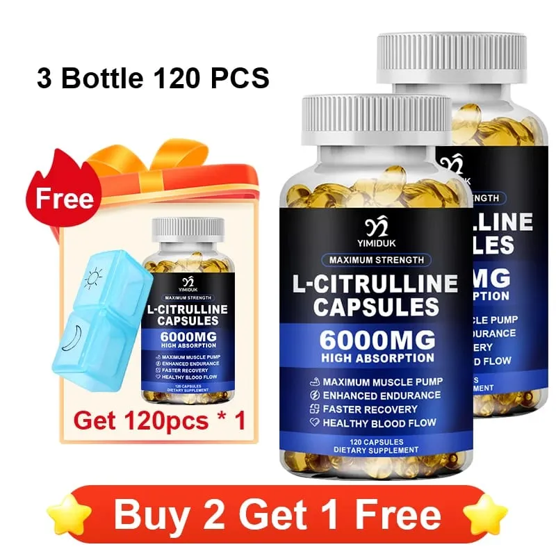 Premium L-Citrulline Capsules with High-potency Citrulline Gelatin Support Vessel Health Boost Workout Hasten Muscle Repair — image 12