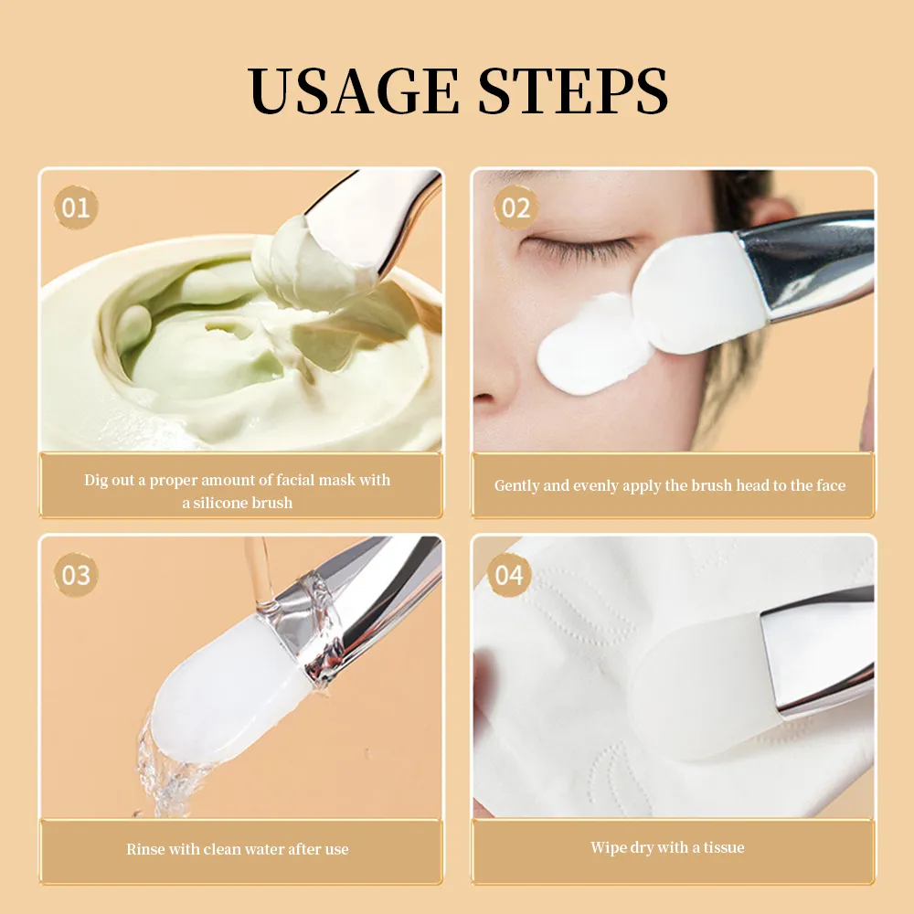 Double Head Silicone Facial Mask Brush Face Cleaning Scraper Daub Type Mud Film Special Brush Beauty Tool Brush Make up Brushes — image 5