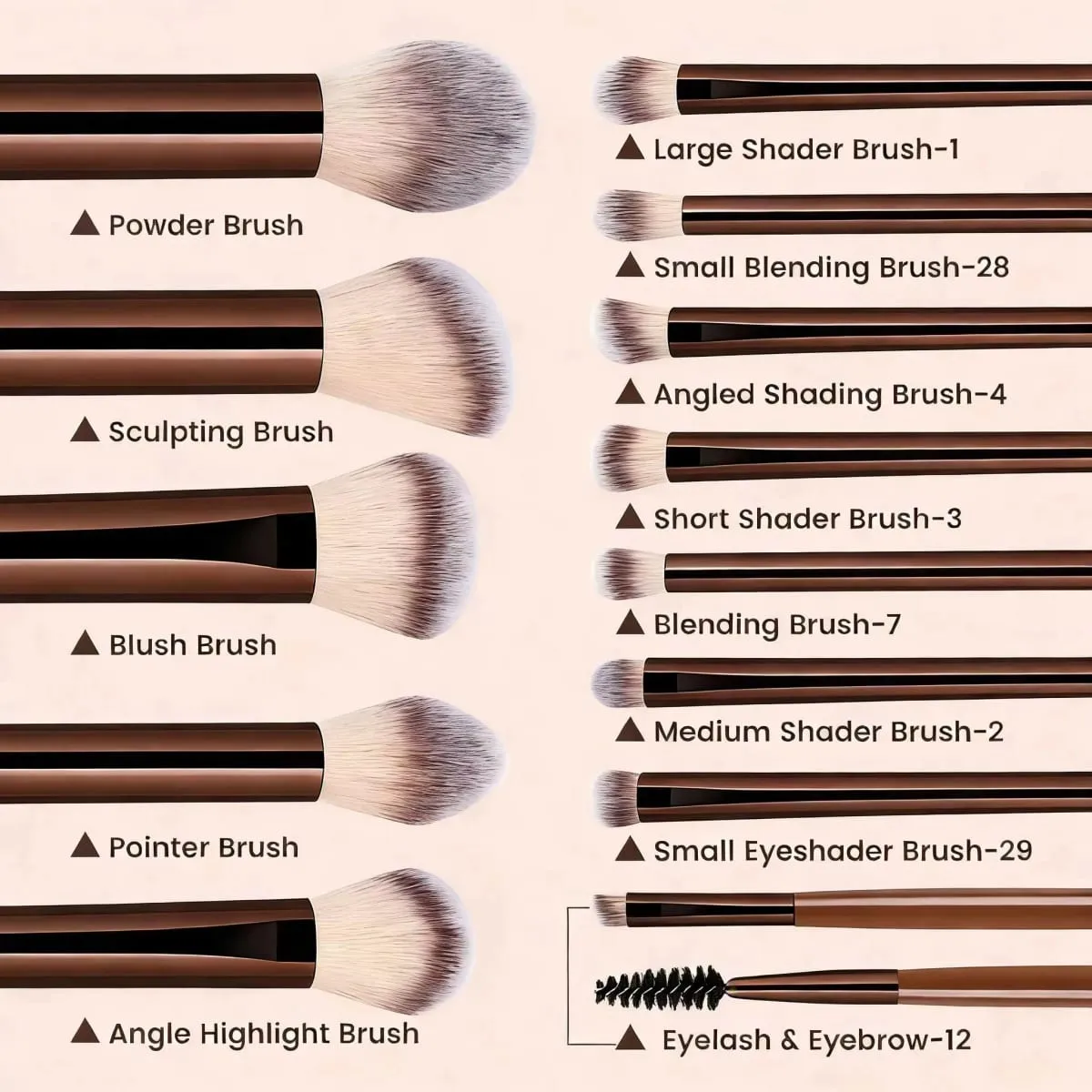 13pcs Makeup Brushes with Storage Bag Soft Fluffy Cosmetic Foundation Powder Eyeshadow Kabuki Blending Beauty Tool Makeup — image 3