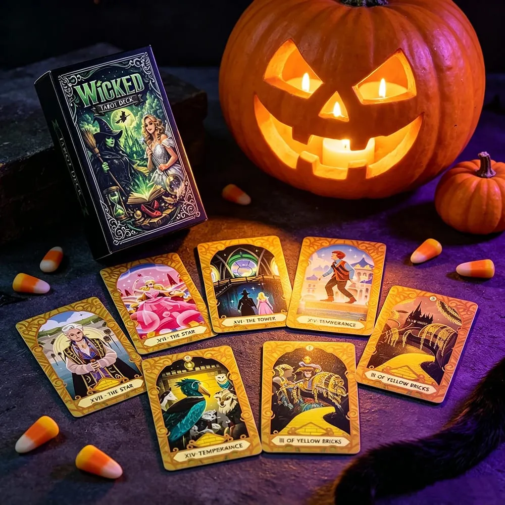 Wicked Tarot Deck 78 Tarot Cards Fantasy Magic Witch Divination Cards Game Fate Prediction Tarot Board Game Halloween Games Gift — image 4