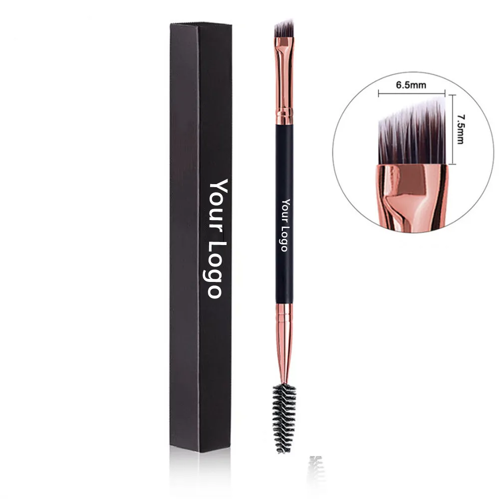 20pcs Eyebrow Brush Private Label Eyelash Comb Makeup Brushes Dual Ended Angled Spoolie 2 in 1 Lash Eyebrow Brush Bulk — image 1