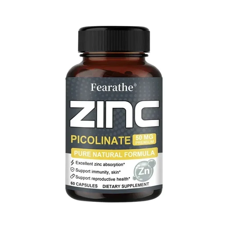 Zinkkapseln 50 mg – natürliches Antioxidans, immunstärkendes Nahrungsergänzungsmittel für Haare, Nägel und Haut, Unisex