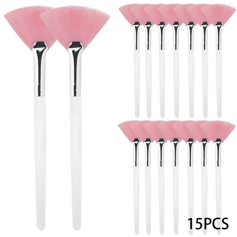 3/9 Pieces Facial Fan Mask Brushes Soft Mask Brush Applicator Esthetician Facial Mask Brushes For Women Girls Cosmetic Tools — image 12