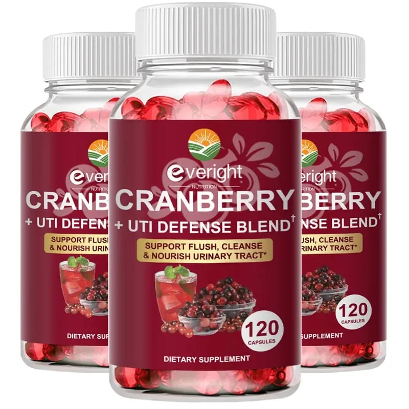Cranberry Capsules for Women – UTI Defense Blend with Vitamin C & E – Supports Urinary Tract Bladder Kidney & Vaginal pH Healt — image 2