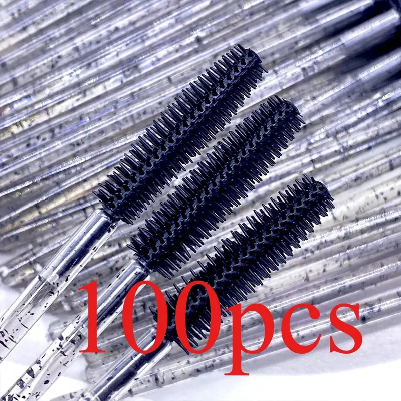 50/100 Pcs Silicone Crystal Mascara Wands Disposable Diamond Eyelash Brushes Comb Beauty Makeup Brush Tools for Women — image 13